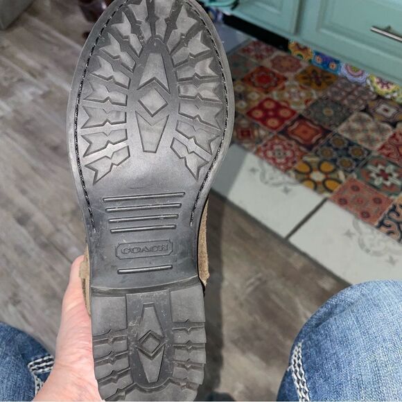 Nwot COACH  Women's Fatigue Nubuck Suede VALLIE Zip Mid-Calf Boot sz EU 35-5 - Picture 5 of 10